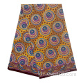 100% Polyester Gold Printed African Fabric